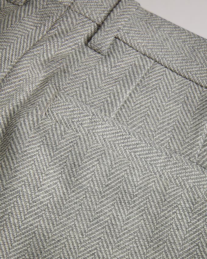 Spodnie Męskie Ted Baker Slim Fit Herringbone Szare Polska | PL-DQFZK9251