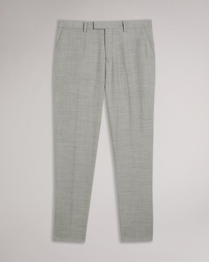 Spodnie Męskie Ted Baker Slim Fit Herringbone Szare Polska | PL-DQFZK9251