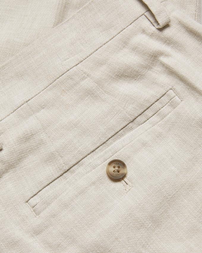 Spodnie Męskie Ted Baker Slim Fit Linen Tailored Beżowe Polska | PL-YXSDM0913
