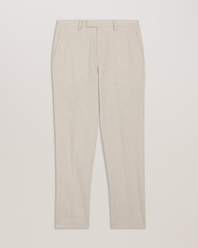 Spodnie Męskie Ted Baker Slim Fit Linen Tailored Beżowe Polska | PL-YXSDM0913