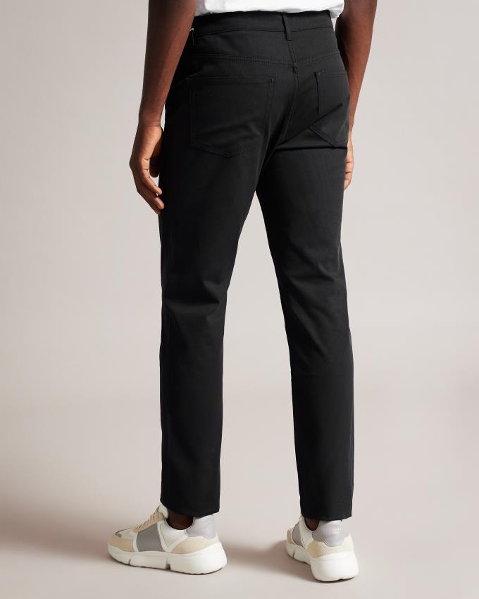 Spodnie Męskie Ted Baker Slim Fit Twill Czarne Polska | PL-WMSYX2413