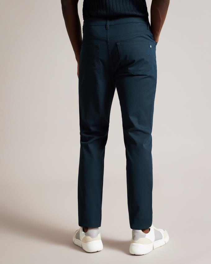 Spodnie Męskie Ted Baker Slim Fit Twill Granatowe Polska | PL-AXCUQ2486