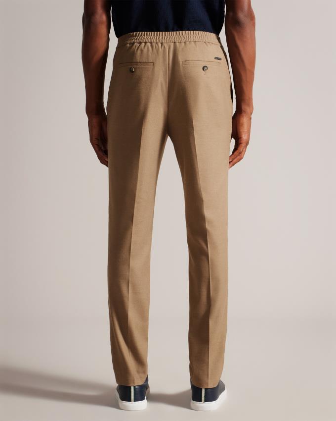 Spodnie Męskie Ted Baker Slim Fit With Drawcord Waist Szare Brązowe Polska | PL-IBONL0639