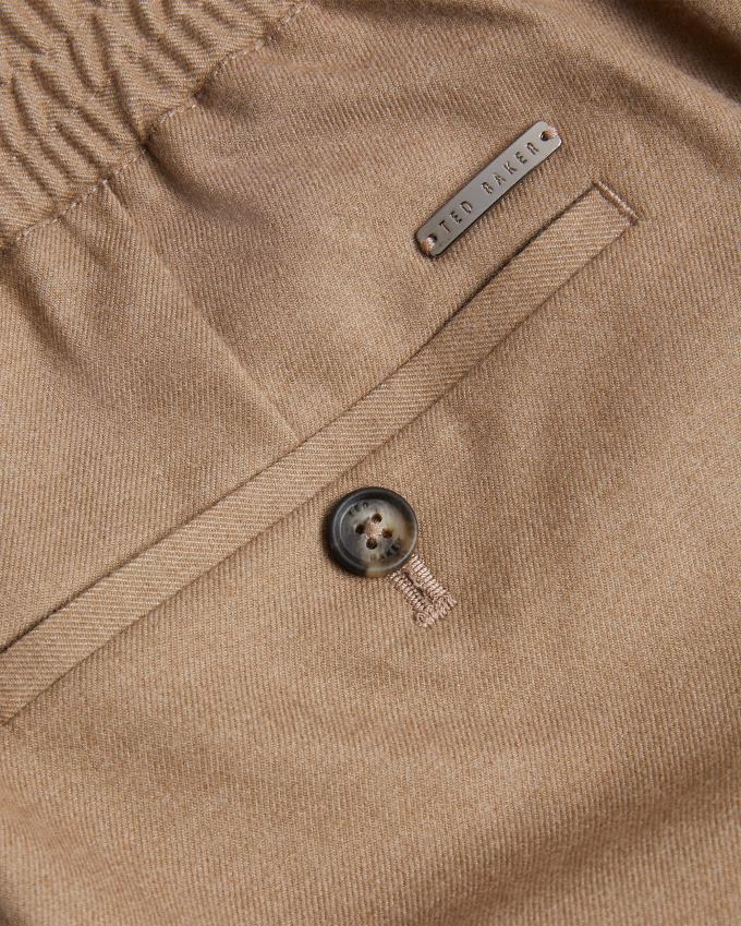 Spodnie Męskie Ted Baker Slim Fit With Drawcord Waist Szare Brązowe Polska | PL-IBONL0639