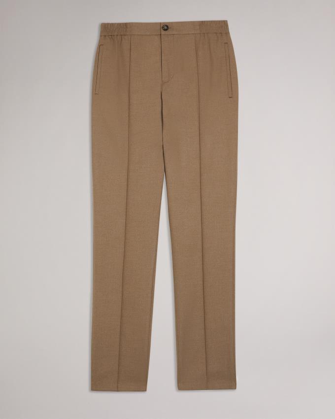 Spodnie Męskie Ted Baker Slim Fit With Drawcord Waist Szare Brązowe Polska | PL-IBONL0639