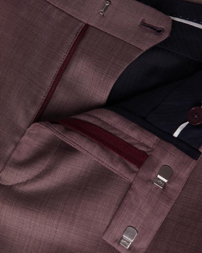 Spodnie Męskie Ted Baker Slim Fit Wool Różowe Polska | PL-PWTRX7265
