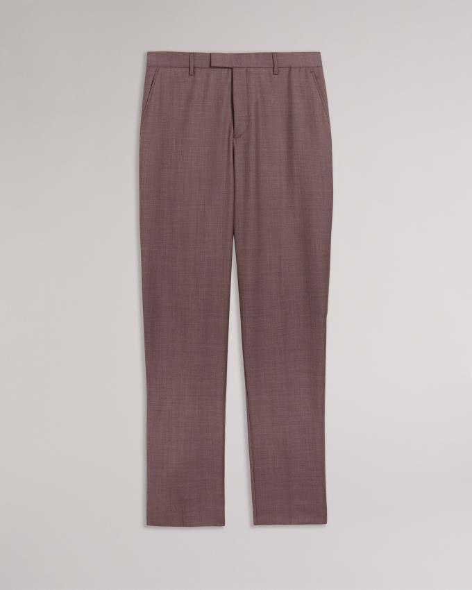 Spodnie Męskie Ted Baker Slim Fit Wool Różowe Polska | PL-PWTRX7265