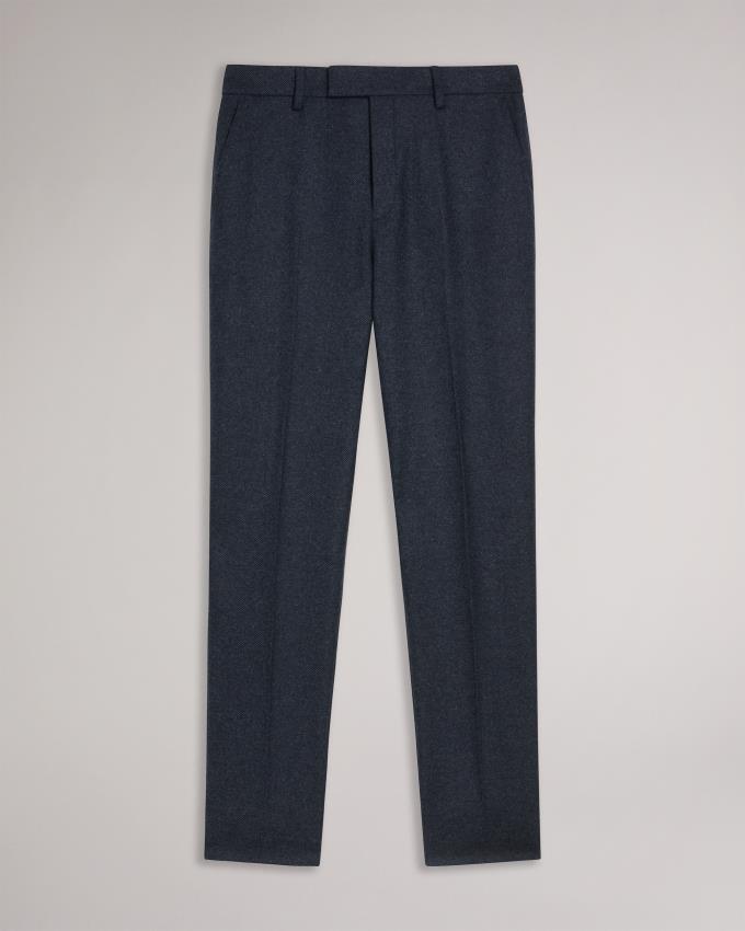 Spodnie Męskie Ted Baker Slim Wool Blend Granatowe Polska | PL-INRQM1530