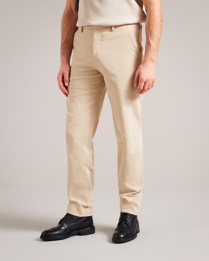 Spodnie Męskie Ted Baker Tapered Moleskin Szare Brązowe Polska | PL-HFGCT6182