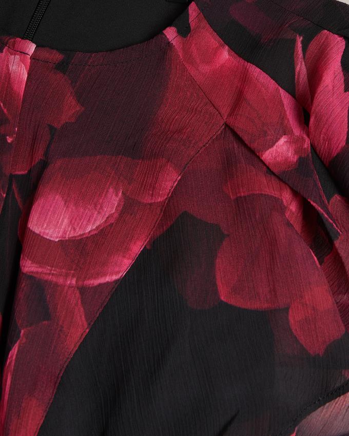 Sukienka Damskie Ted Baker Angel Sleeve Mini With Peplum Waist Czarne Polska | PL-JTVXO6185