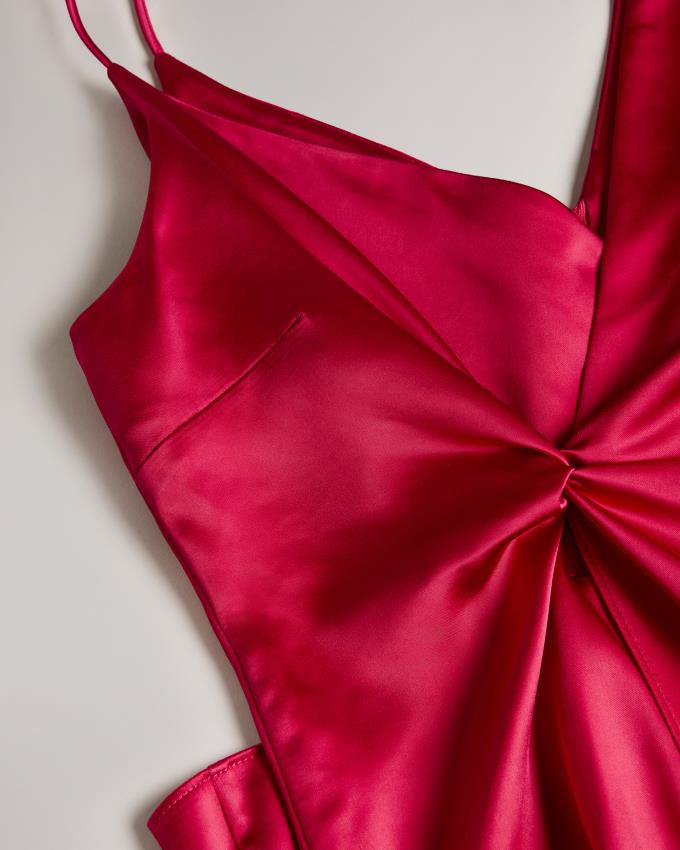 Sukienka Damskie Ted Baker Asymmetric Waist Detail Slip Różowe Polska | PL-ZPOXN7510