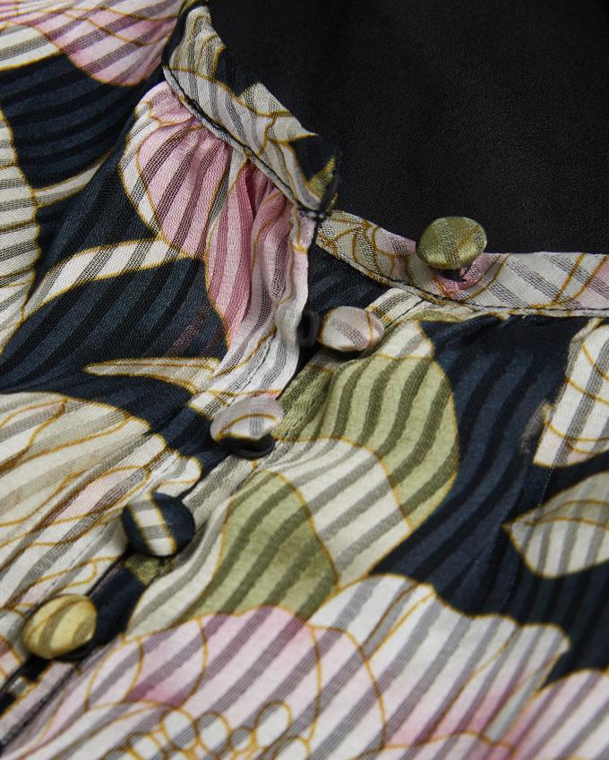 Sukienka Damskie Ted Baker Button Up Tiered Midi Czarne Polska | PL-GIMTV2417