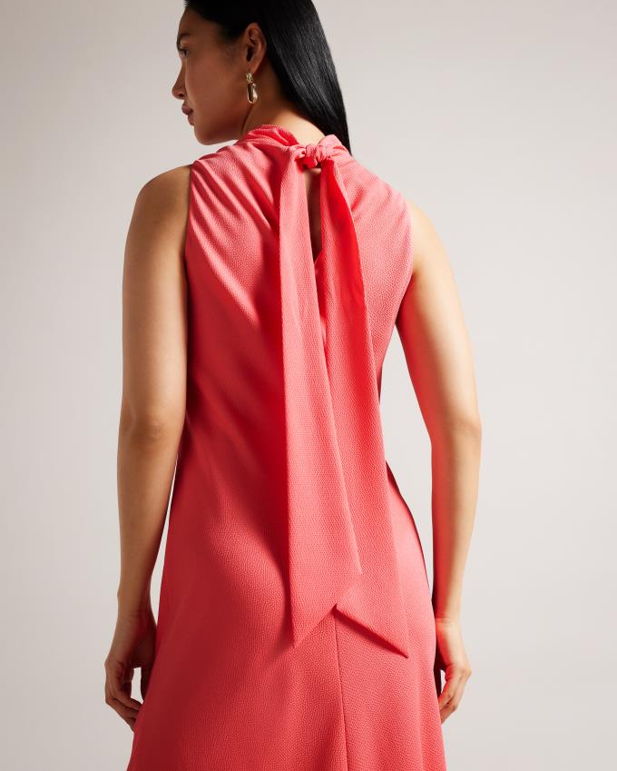 Sukienka Damskie Ted Baker Cowl Neck Sleeveless Midi Slip Koralowe Polska | PL-SAFMG3562