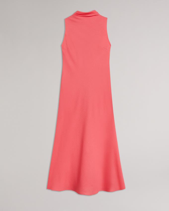 Sukienka Damskie Ted Baker Cowl Neck Sleeveless Midi Slip Koralowe Polska | PL-SAFMG3562