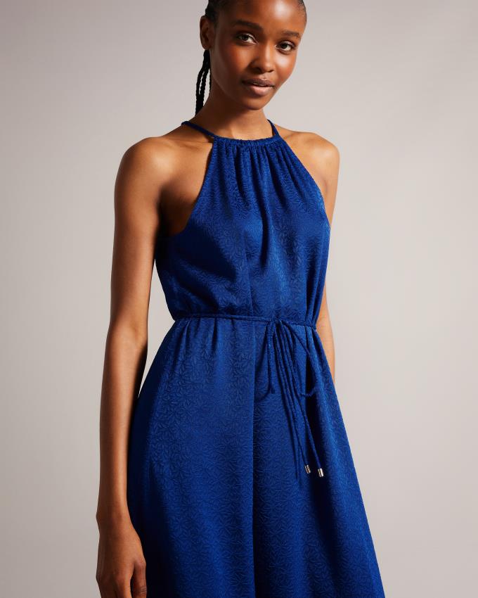 Sukienka Damskie Ted Baker Halter Neck Midaxi Jasny Niebieskie Polska | PL-VETYP0214