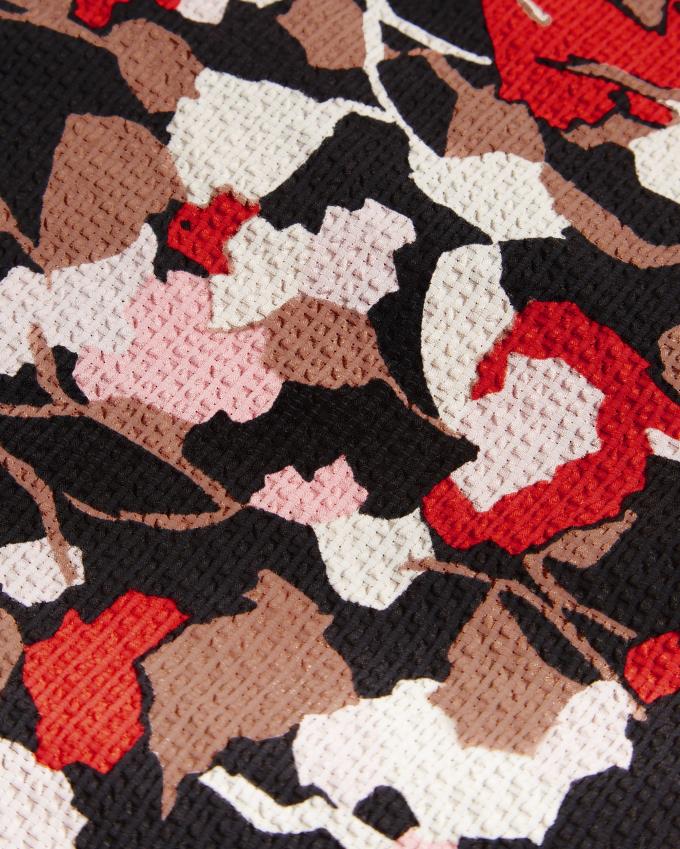 Sukienka Damskie Ted Baker Printed Floral Seersucker Midi Głęboka Różowe Polska | PL-MKICR4728