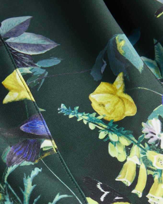 Sukienka Damskie Ted Baker Printed Neoprene Skater Ciemny Zielone Polska | PL-TISHX6437