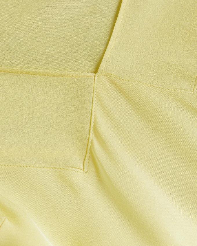 Sukienka Damskie Ted Baker V Neck Bias Cut Midi Głęboka Żółte Polska | PL-WJHOT2940