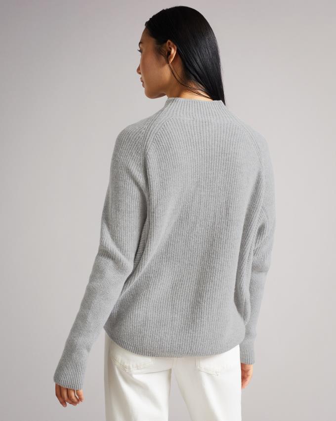 Sweter Damskie Ted Baker Engineered Knit Szare Polska | PL-WIFMG6071