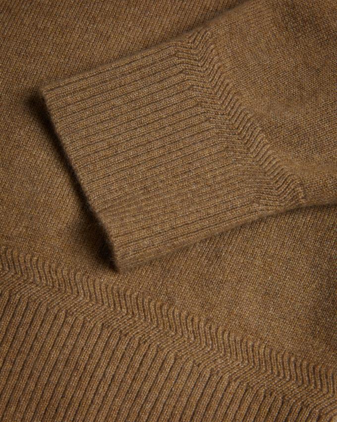 Sweter Męskie Ted Baker Cashmere Polo Neck Ciemny Brązowe Polska | PL-GFLKS5872
