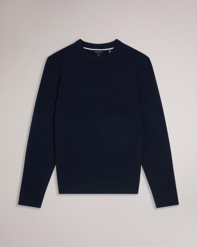Sweter Męskie Ted Baker Long Sleeve T Knit Granatowe Polska | PL-LSENO5371