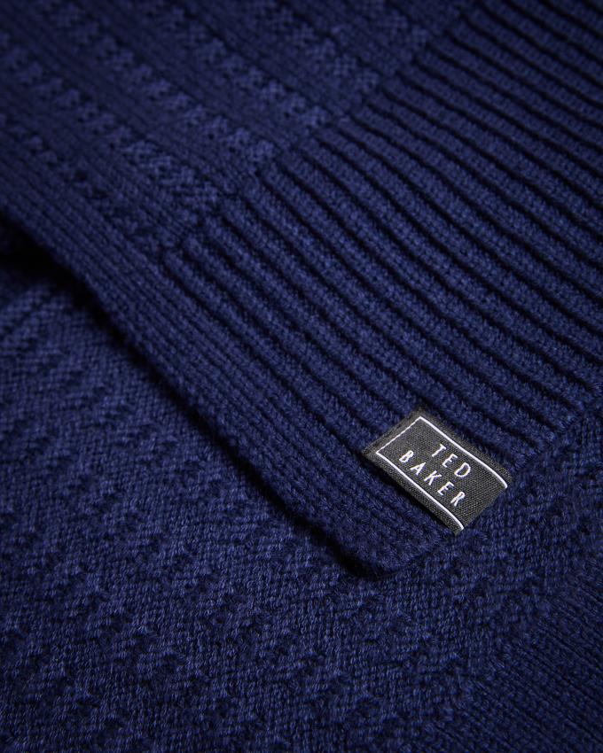 Szalik Męskie Ted Baker Knitted Granatowe Polska | PL-IZMUH2397