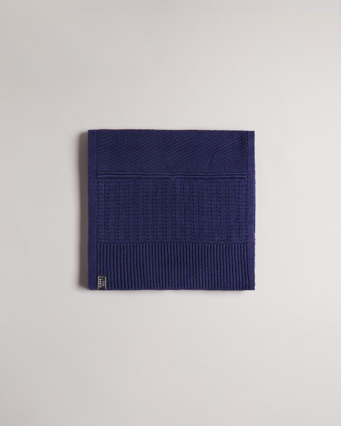 Szalik Męskie Ted Baker Knitted Granatowe Polska | PL-IZMUH2397