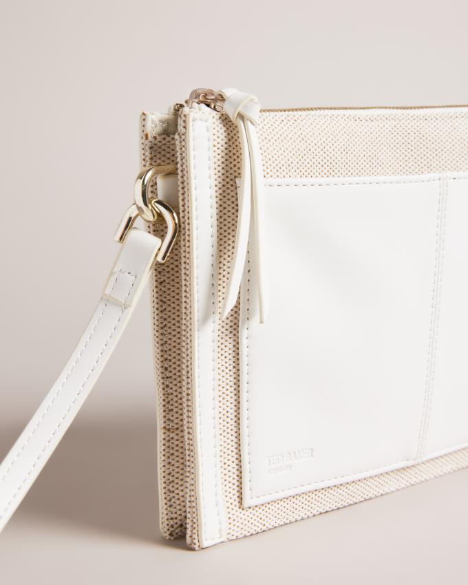 Torba Crossbody Damskie Ted Baker Canvas Kremowe Polska | PL-XKTRL0986