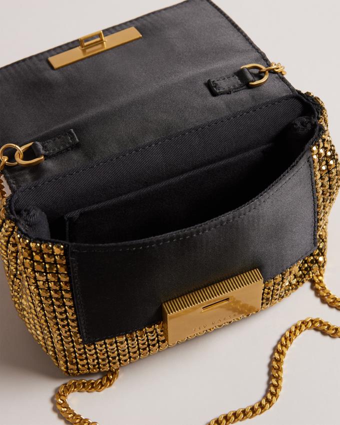 Torba Crossbody Damskie Ted Baker Crystal Mini Złote Polska | PL-DLXRZ9416