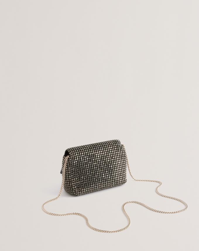 Torba Crossbody Damskie Ted Baker Crystal Mini Czarne Polska | PL-TJXDU8273