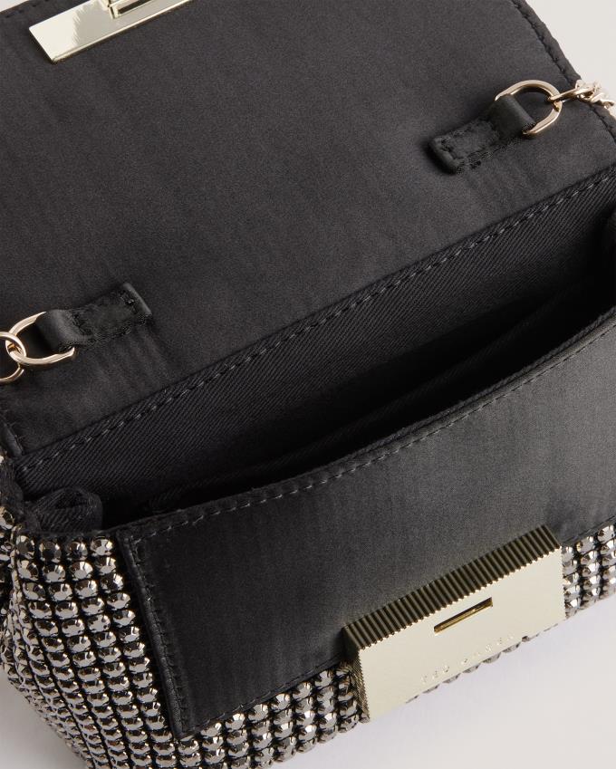 Torba Crossbody Damskie Ted Baker Crystal Mini Czarne Polska | PL-TJXDU8273