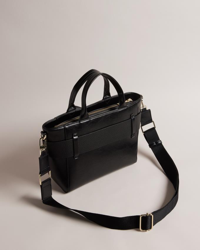 Torba Crossbody Damskie Ted Baker Faux Leather Bow Czarne Polska | PL-LMHBW0168