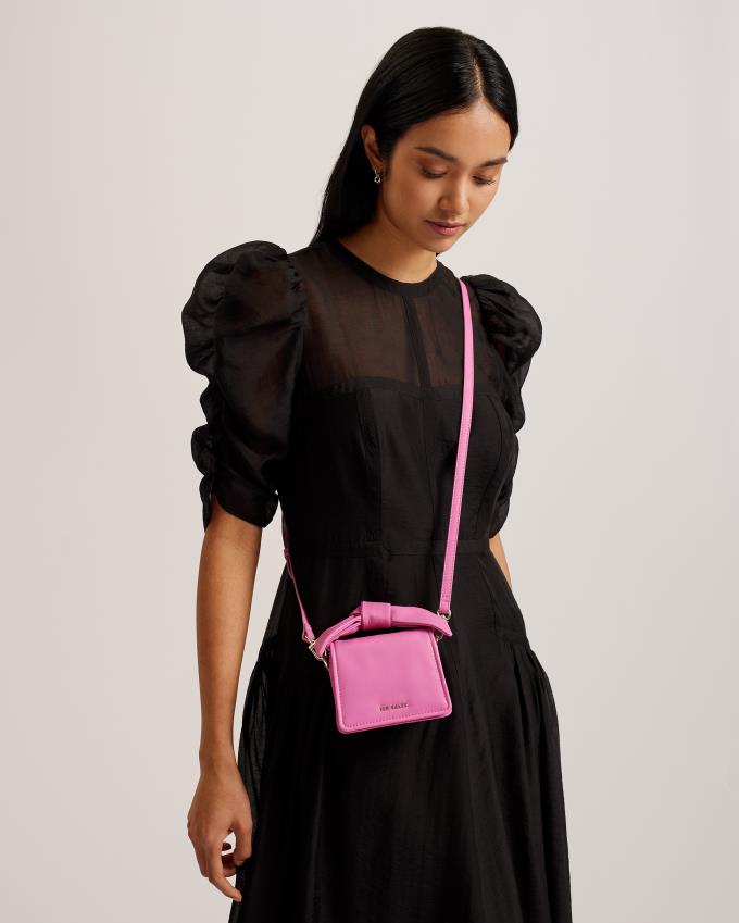 Torba Crossbody Damskie Ted Baker Mini Bow Knot Głęboka Różowe Polska | PL-MSBIG5720