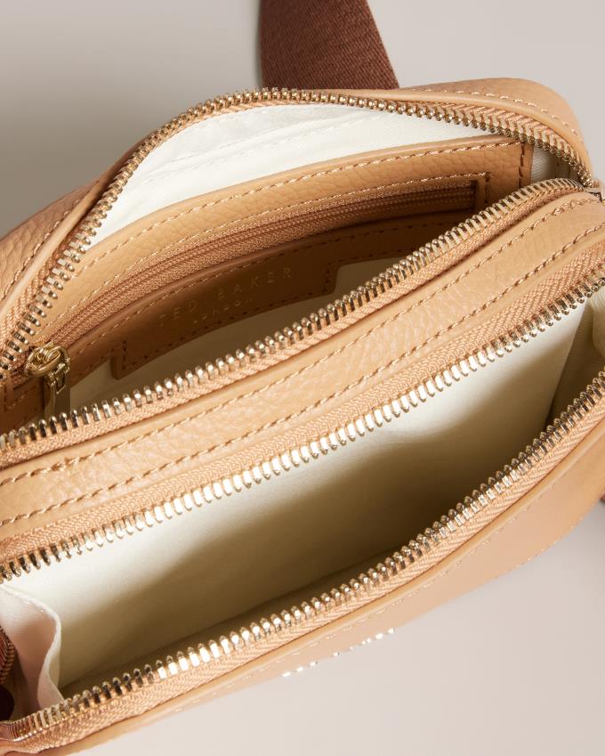 Torba Crossbody Damskie Ted Baker Mini Webbing Camera Brązowe Polska | PL-TQWCS3129