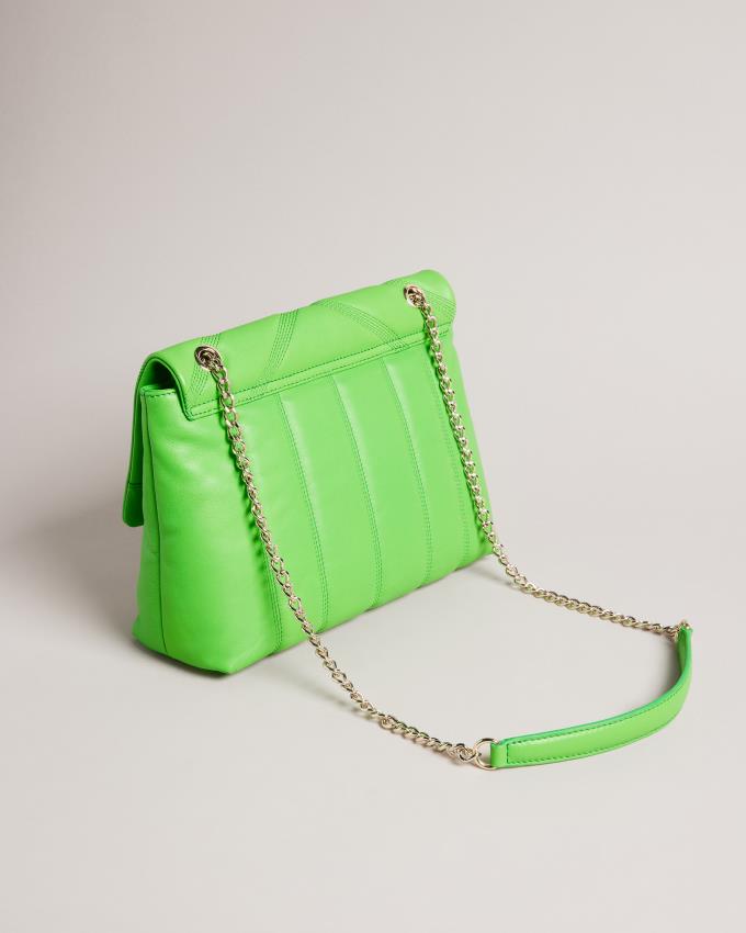 Torba Crossbody Damskie Ted Baker Puffer Quilted Leather Zielone Polska | PL-IJMPR7614