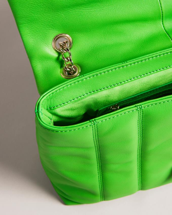 Torba Crossbody Damskie Ted Baker Puffer Quilted Leather Zielone Polska | PL-IJMPR7614