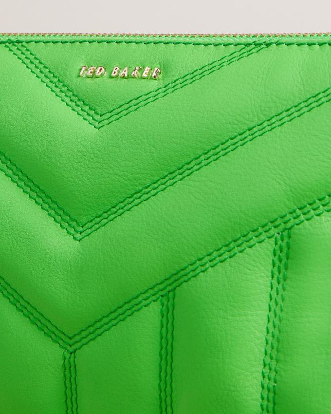 Torba Crossbody Damskie Ted Baker Quilted Puffer Zielone Polska | PL-JZWEN7836