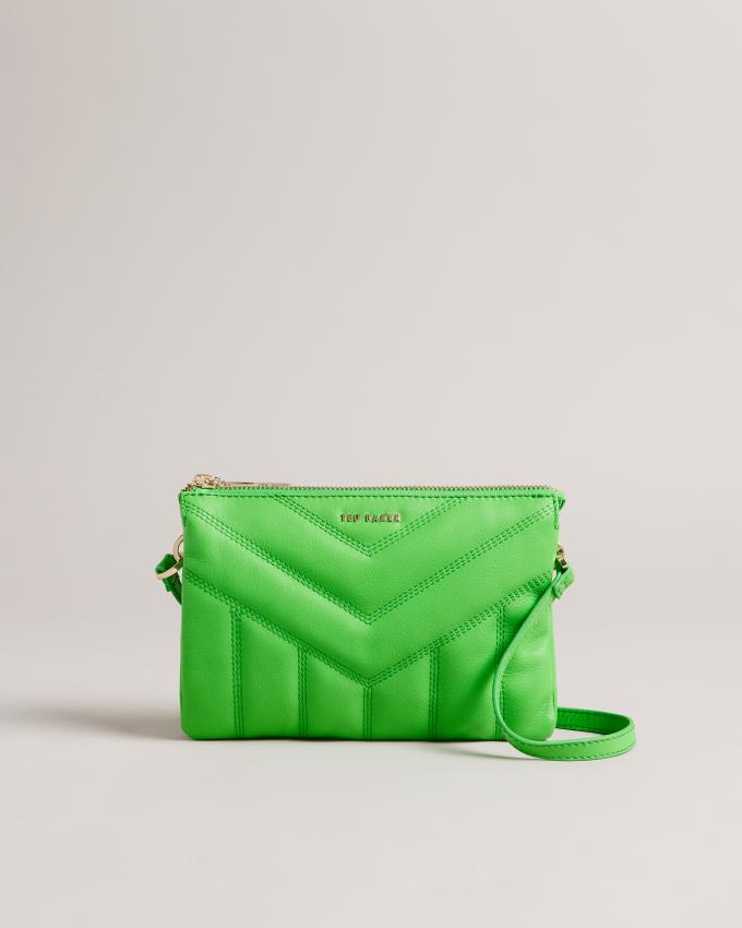 Torba Crossbody Damskie Ted Baker Quilted Puffer Zielone Polska | PL-JZWEN7836