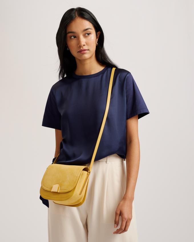 Torba Crossbody Damskie Ted Baker Satchel With Lock Detail Musztardowe Polska | PL-YJXCS0296