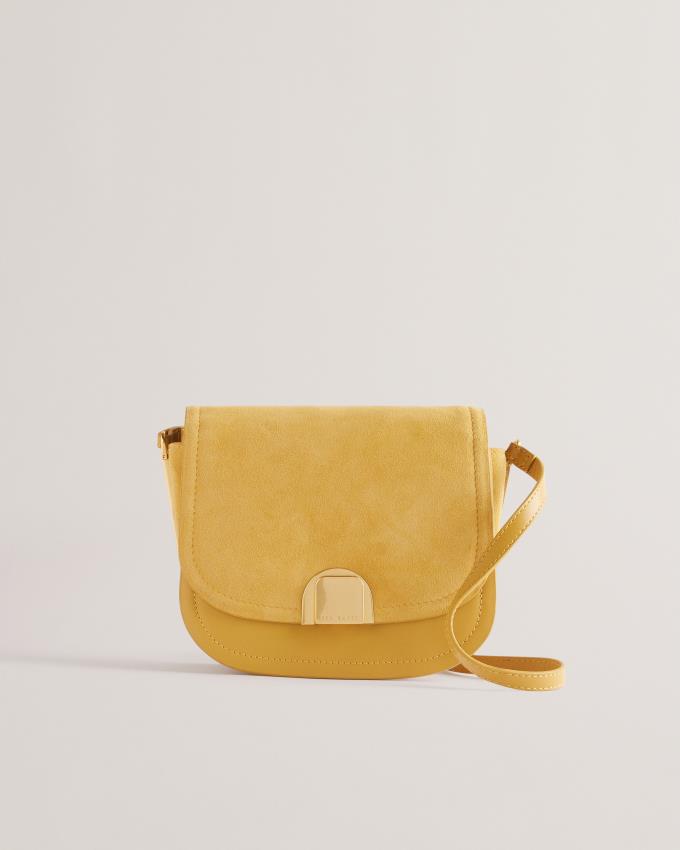 Torba Crossbody Damskie Ted Baker Satchel With Lock Detail Musztardowe Polska | PL-YJXCS0296