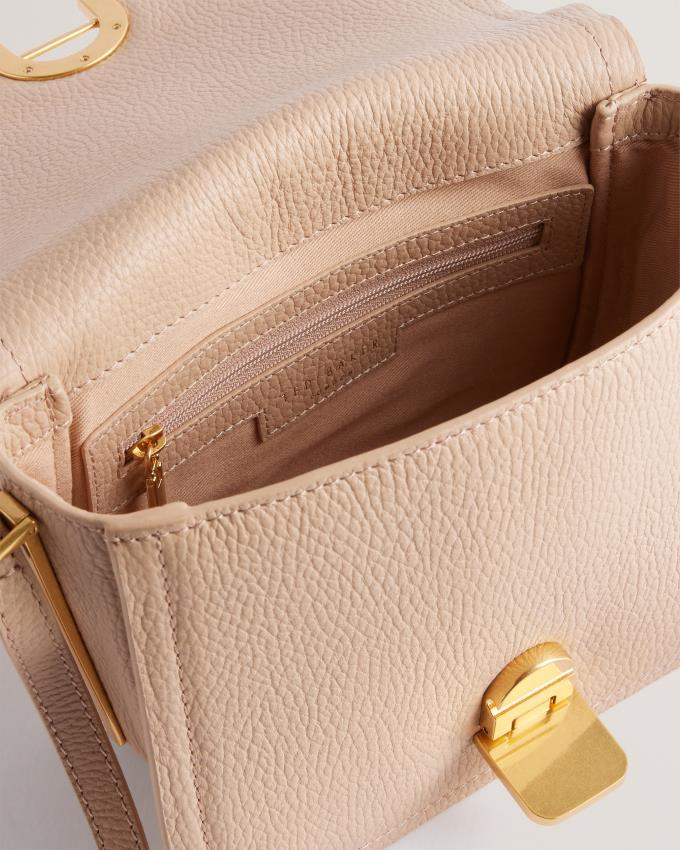Torba Crossbody Damskie Ted Baker Satchel With Lock Detail Szare Brązowe Polska | PL-JBXHG0298