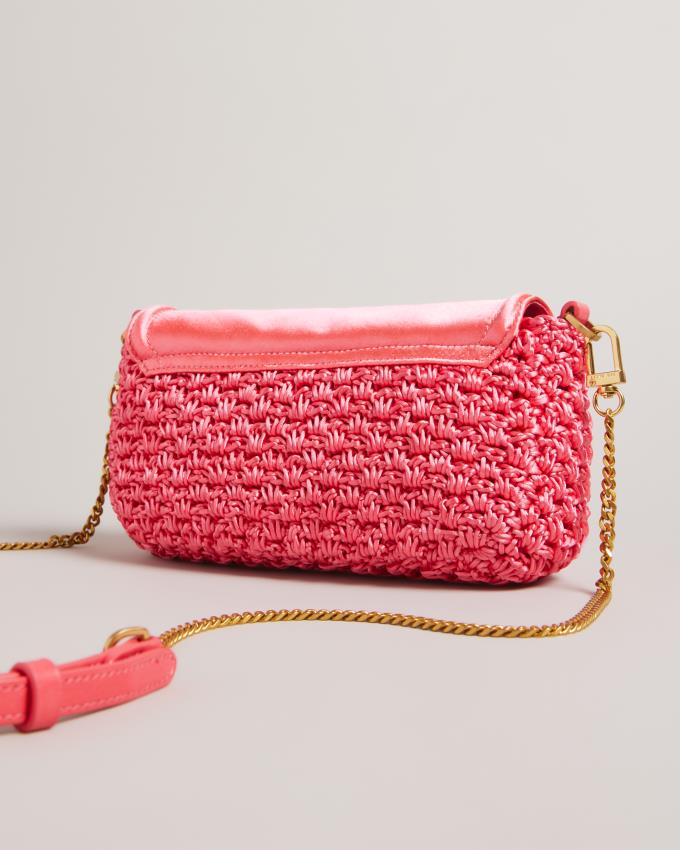 Torba Crossbody Damskie Ted Baker Satin Crochet Koralowe Polska | PL-KYTBL7845