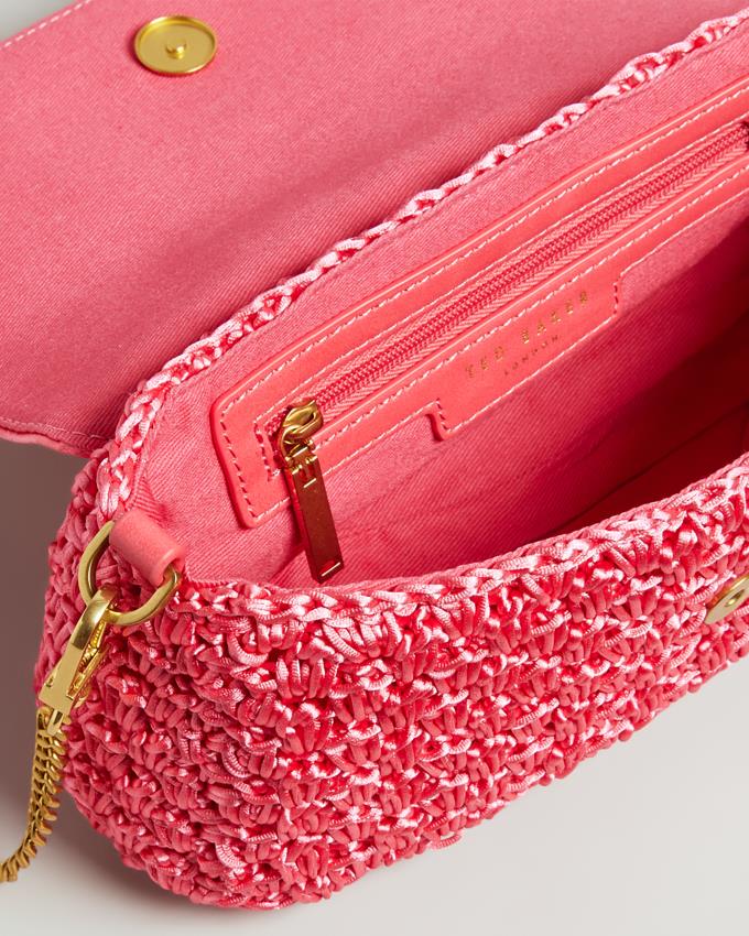Torba Crossbody Damskie Ted Baker Satin Crochet Koralowe Polska | PL-KYTBL7845