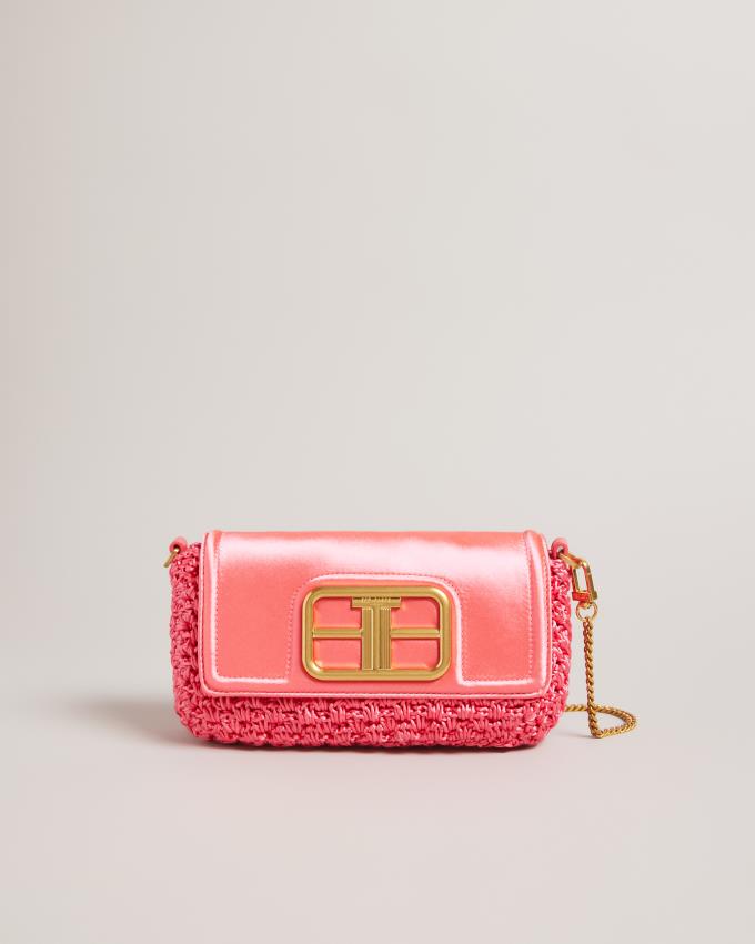 Torba Crossbody Damskie Ted Baker Satin Crochet Koralowe Polska | PL-KYTBL7845