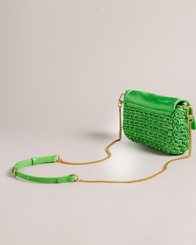 Torba Crossbody Damskie Ted Baker Satin Crochet Zielone Polska | PL-XVZKU5713