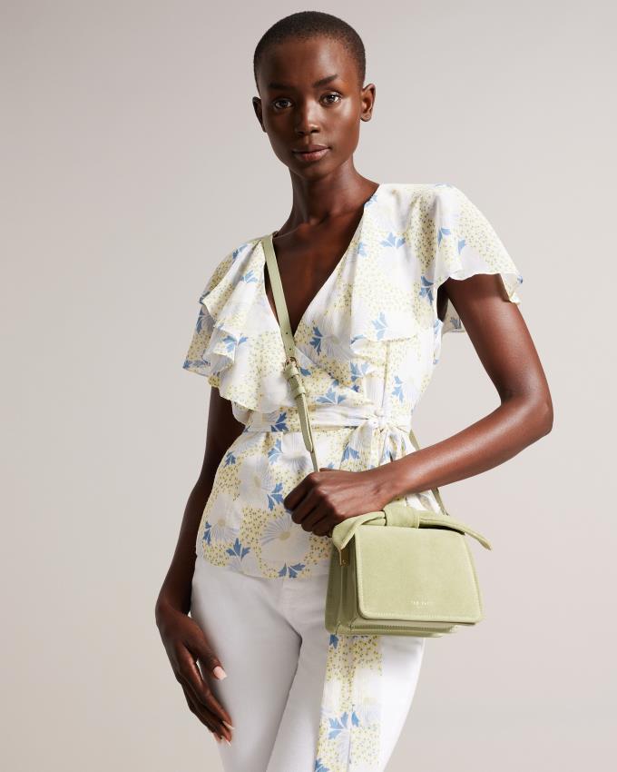Torba Crossbody Damskie Ted Baker Soft Knot Bow Mini Głęboka Zielone Polska | PL-NFUAH7456