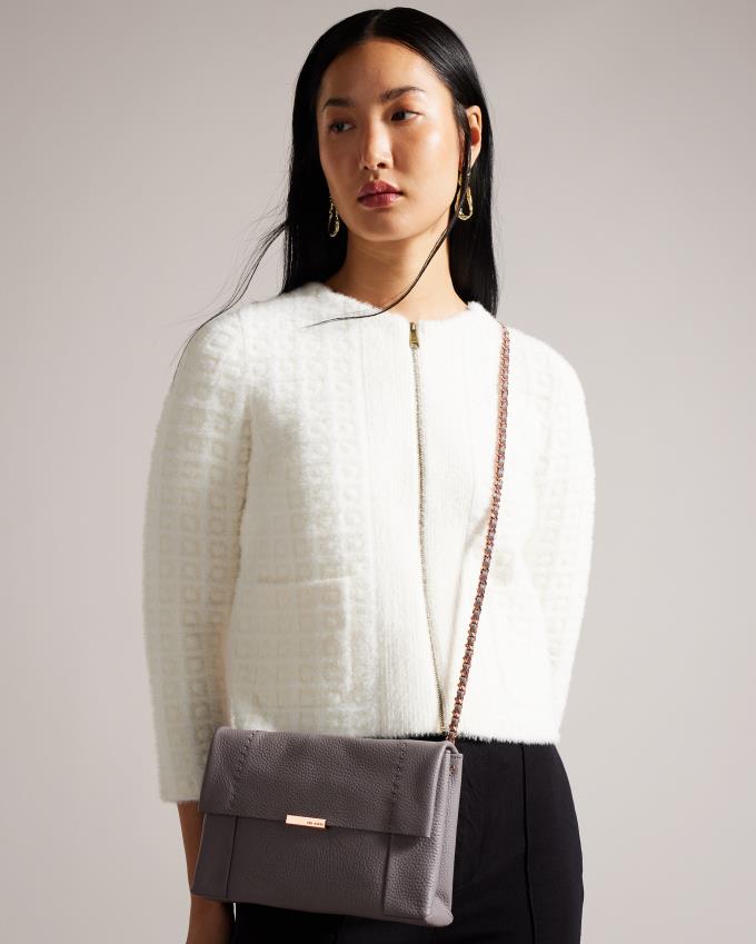 Torba Crossbody Damskie Ted Baker Unlined Soft Leather Szare Polska | PL-QDBGS0716