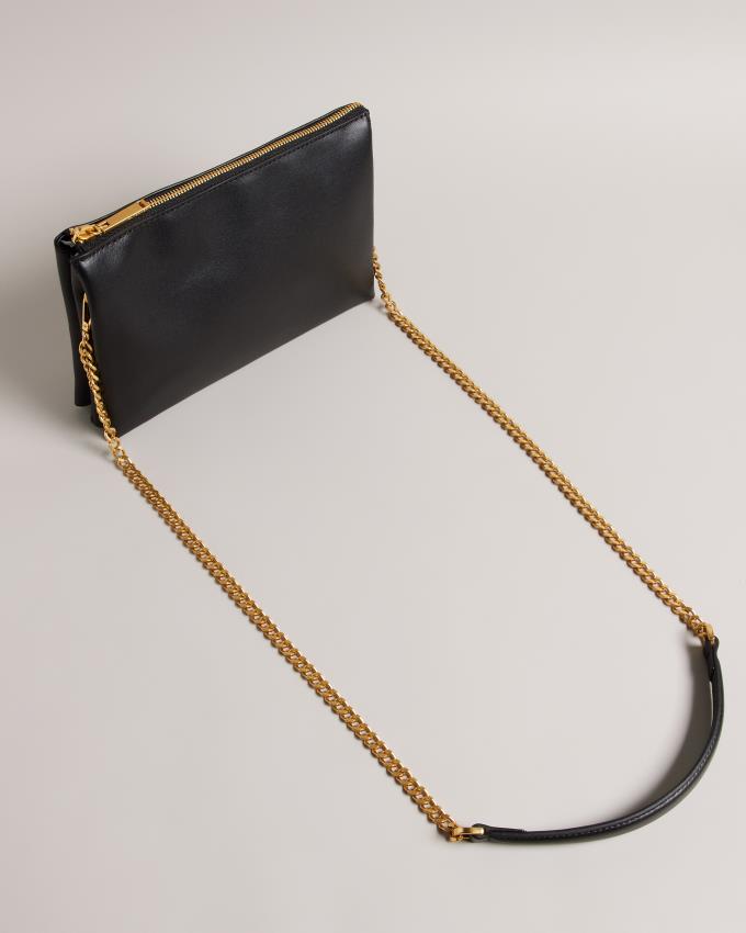 Torba Crossbody Damskie Ted Baker Webbing Leather Czarne Polska | PL-WGIAK2716