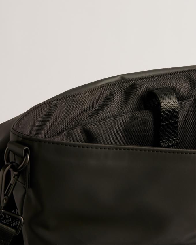 Torba Satchel Męskie Ted Baker Rubberised Czarne Polska | PL-NSVWZ1740