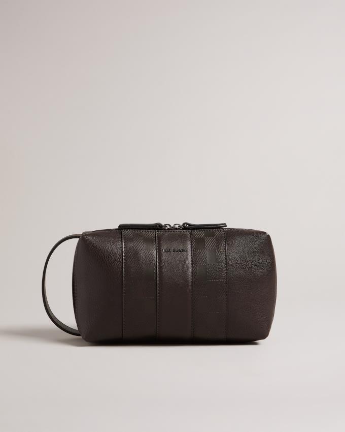 Torby Męskie Ted Baker House Check PU Organiser Brązowe Czekolada Polska | PL-KUOZA9851